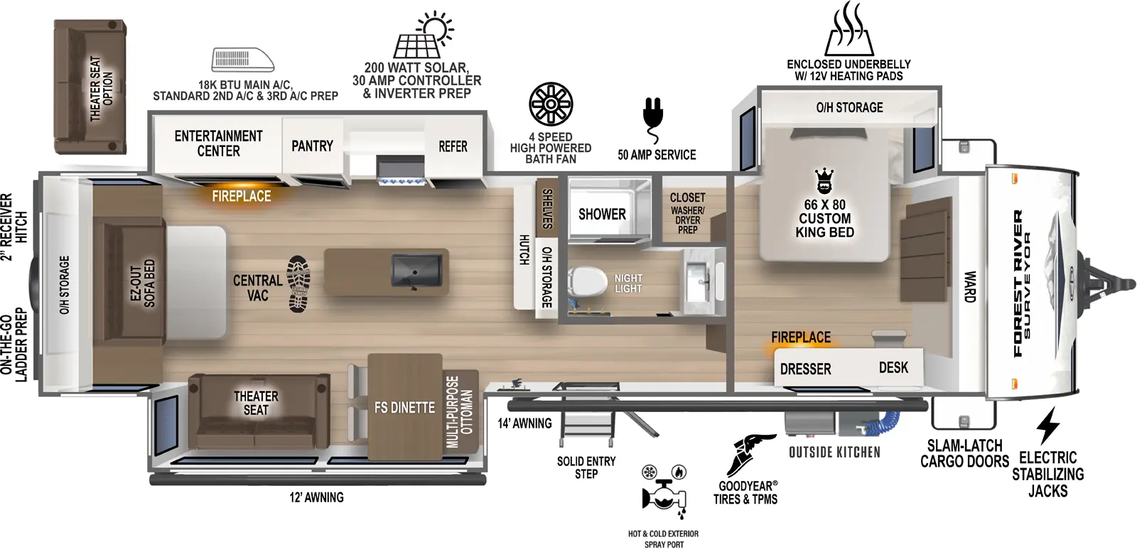 Grand Surveyor 305RLBS Floorplan